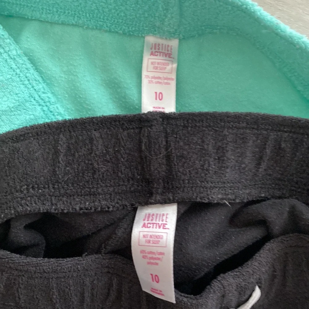 Justice‎ active terry shorts lot x2 10
